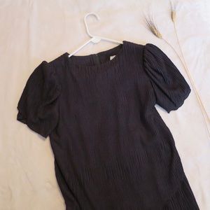 Leslie Fay Black Textured Dress